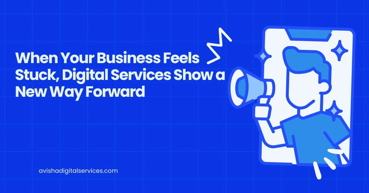 A glowing pathway emerging from darkness, symbolizing new opportunities through digital services for businesses feeling stuck.