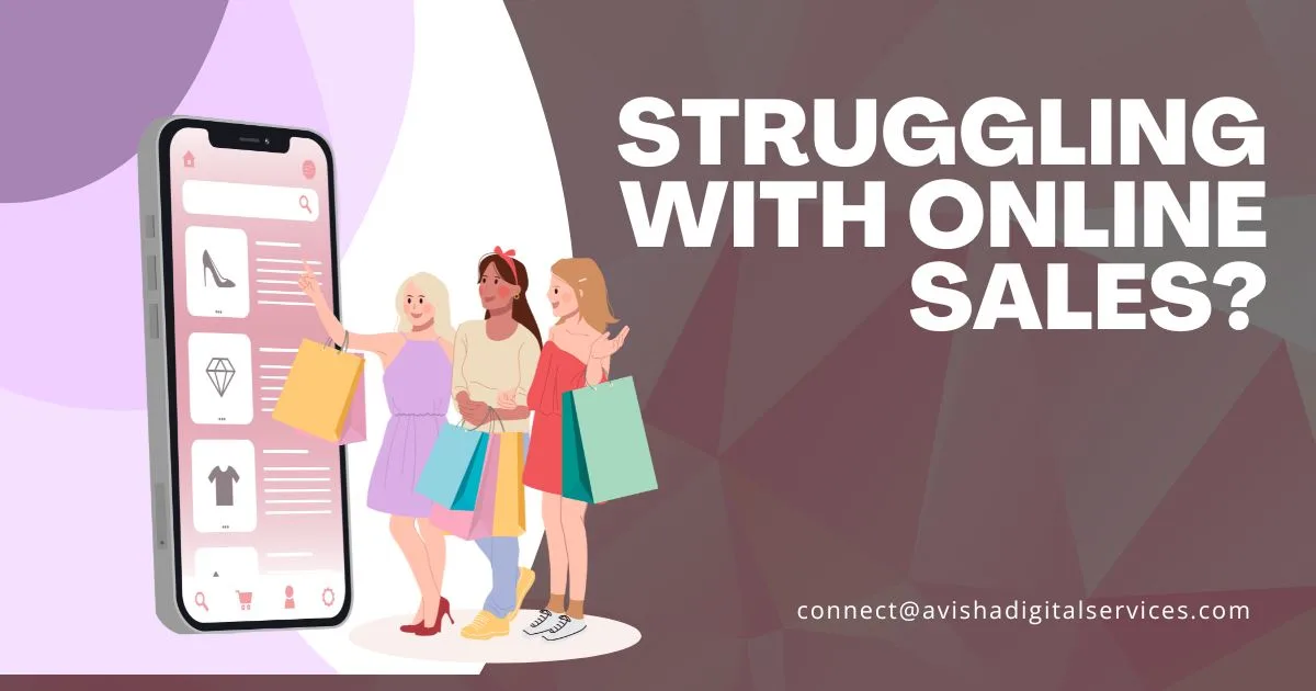 Business owner analyzing low online sales and applying a strategy to increase ecommerce sales and conversions